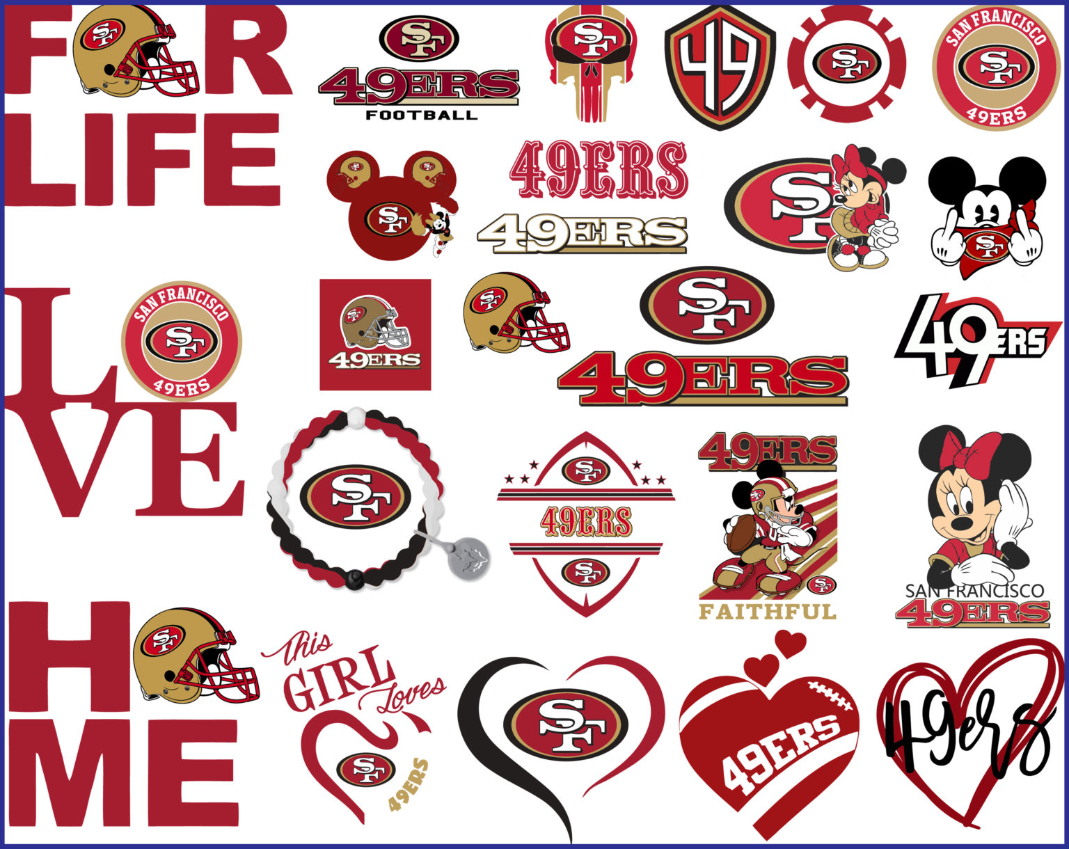 San Francisco 49ers Svg NFL Svg Football Svg Files T Shirt Design