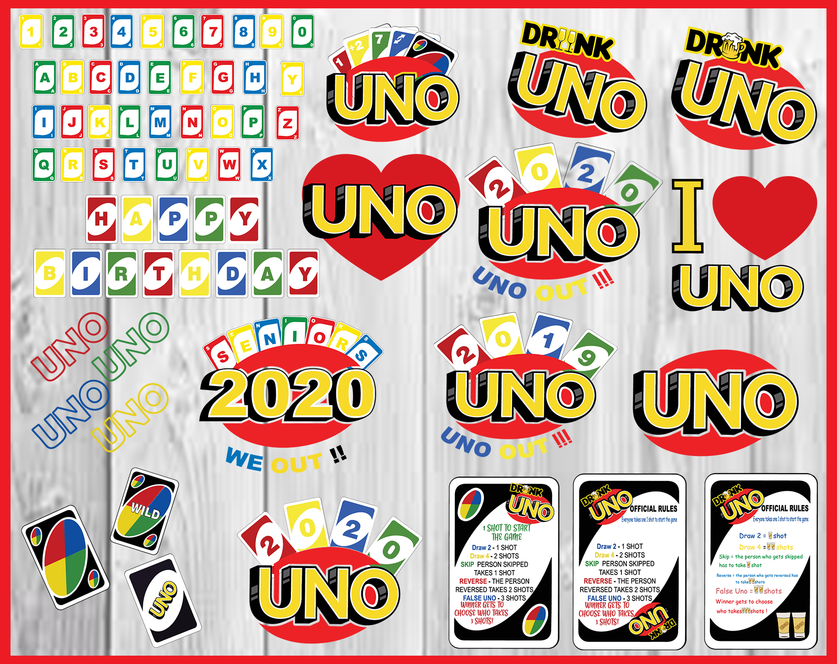 Download Drunk Uno Svg Free - Layered SVG Cut File - Free unicorn svg...