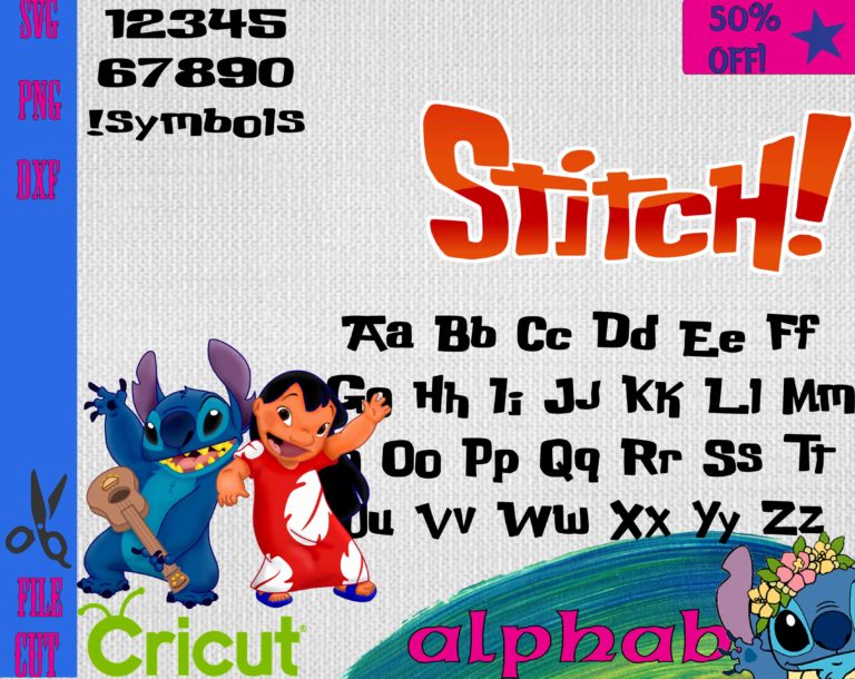 Lilo And Stitch Svg Lilo And Stitch Font Ttf Alphabet Svg Letters Svg Font Svg Svg Files