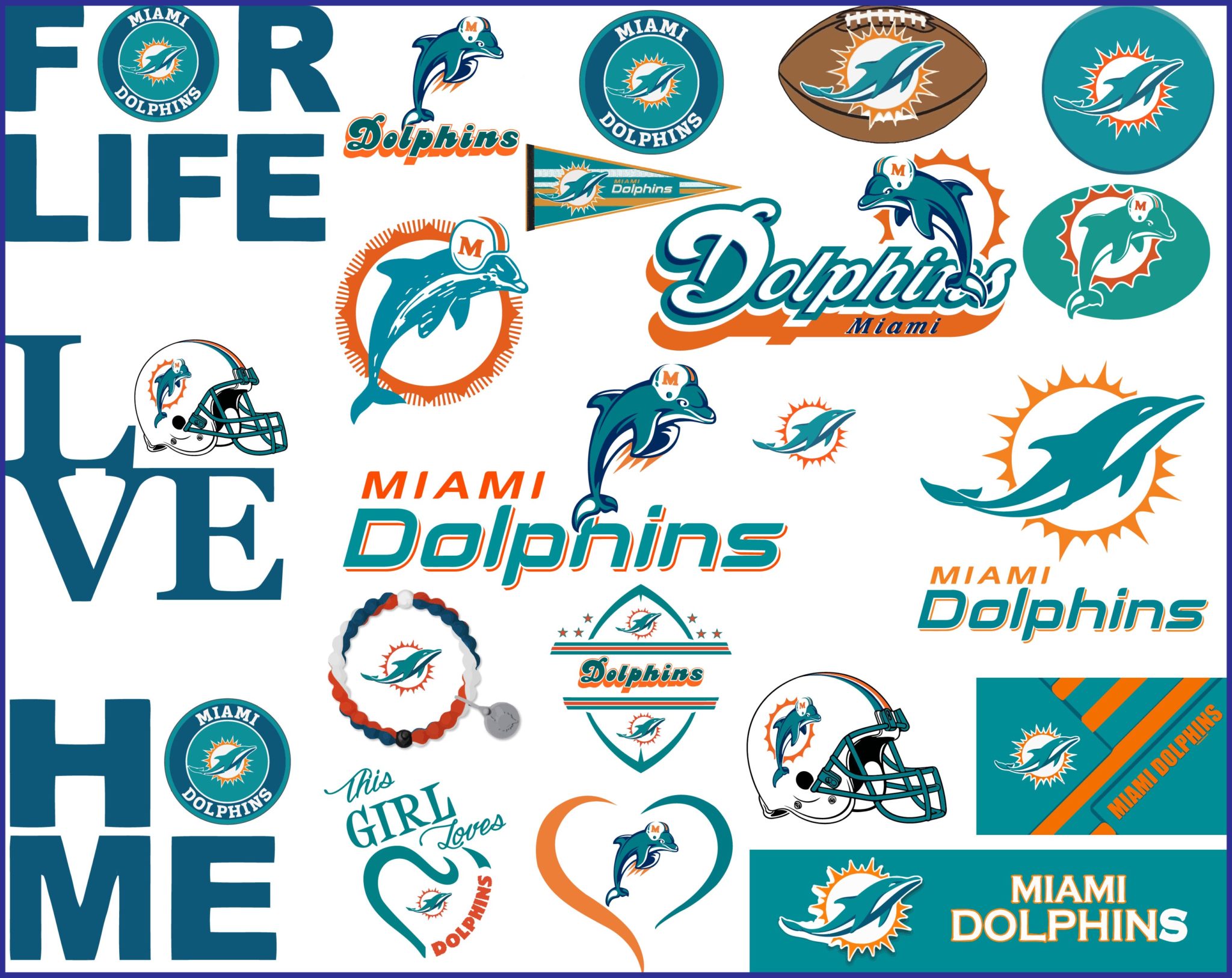 Miami Dolphins New Logo Free SVG Files