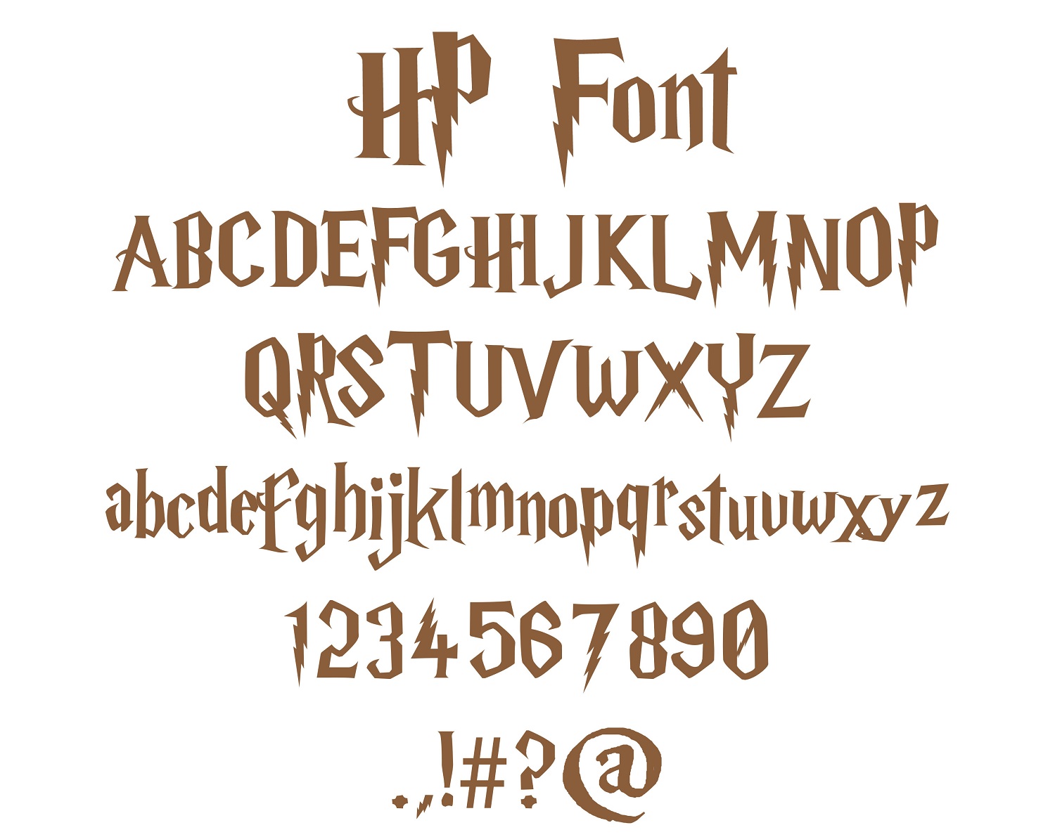 free harry potter fonts download