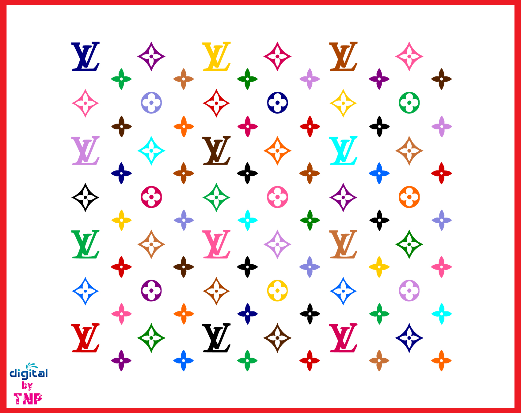 LV Pattern svg, Louis Vuitton 12×12 Pattern Print svg, Louis Vuitton