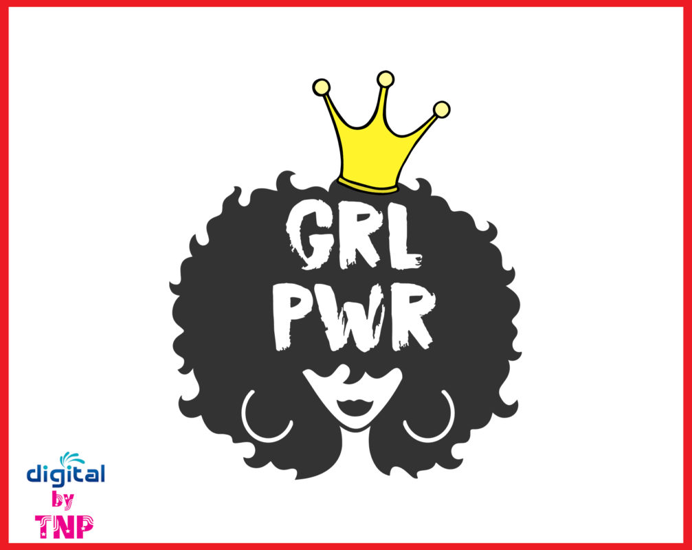 Download Girl power with crown SVG, Afro Bundle Svg, Afro SVG File ...