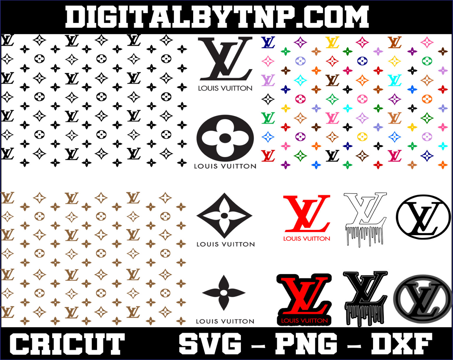 Digitalbytnp - Louis Vuitton Svg, LV Bundle, Brand Logo Svg, Louis