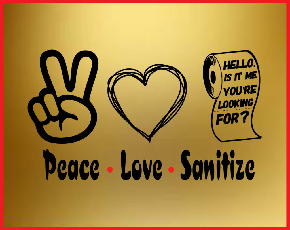 Download Peace Love Sanitize SVG, Awareness SVG Cut file vinyl ...