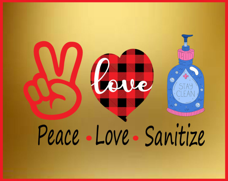 Download Peace Love Sanitize SVG, Awareness SVG Cut file vinyl ...