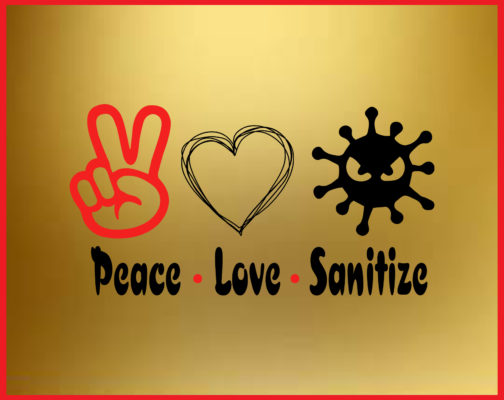 Download Peace Love Sanitize SVG, Awareness SVG Cut file vinyl ...