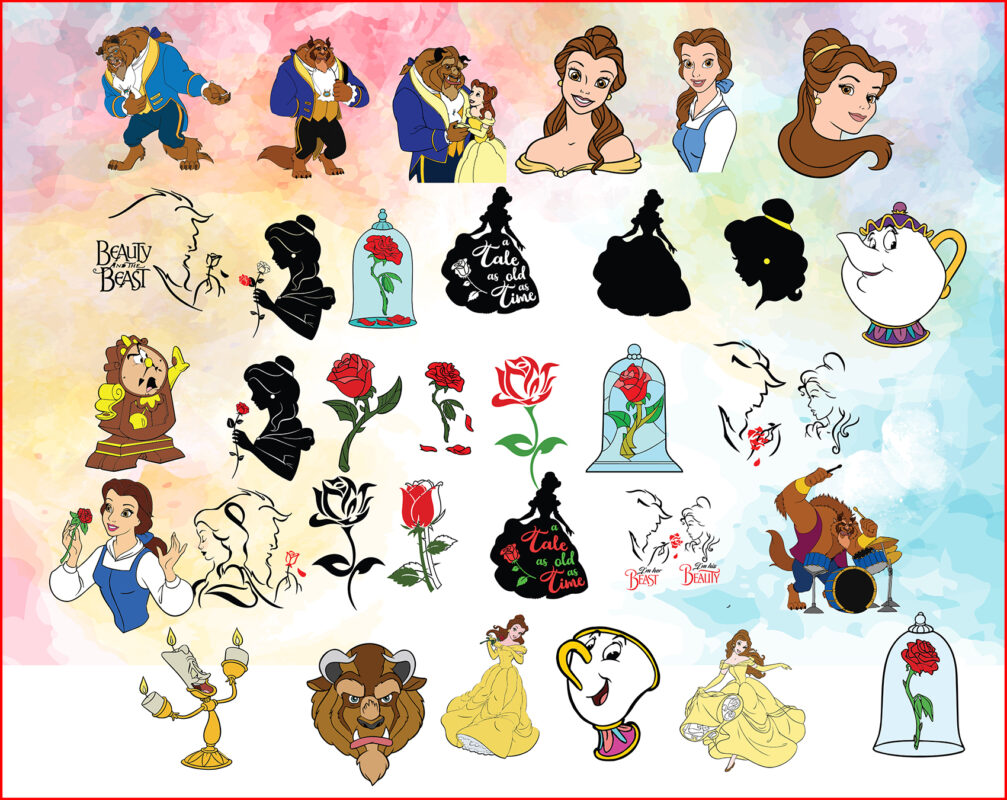 Beauty & The Beast SVG, Beauty Beast SVG, Beauty Beast Silhouette