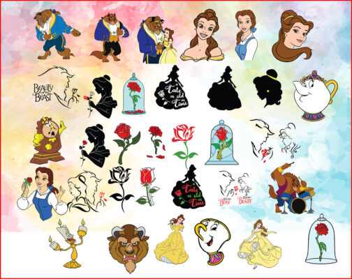 Beauty & The Beast SVG, Beauty Beast SVG, Beauty Beast Silhouette ...