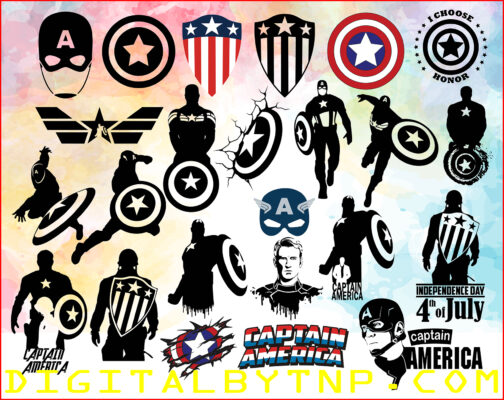 Captain America clipart, Captain America printable, Captain America ...