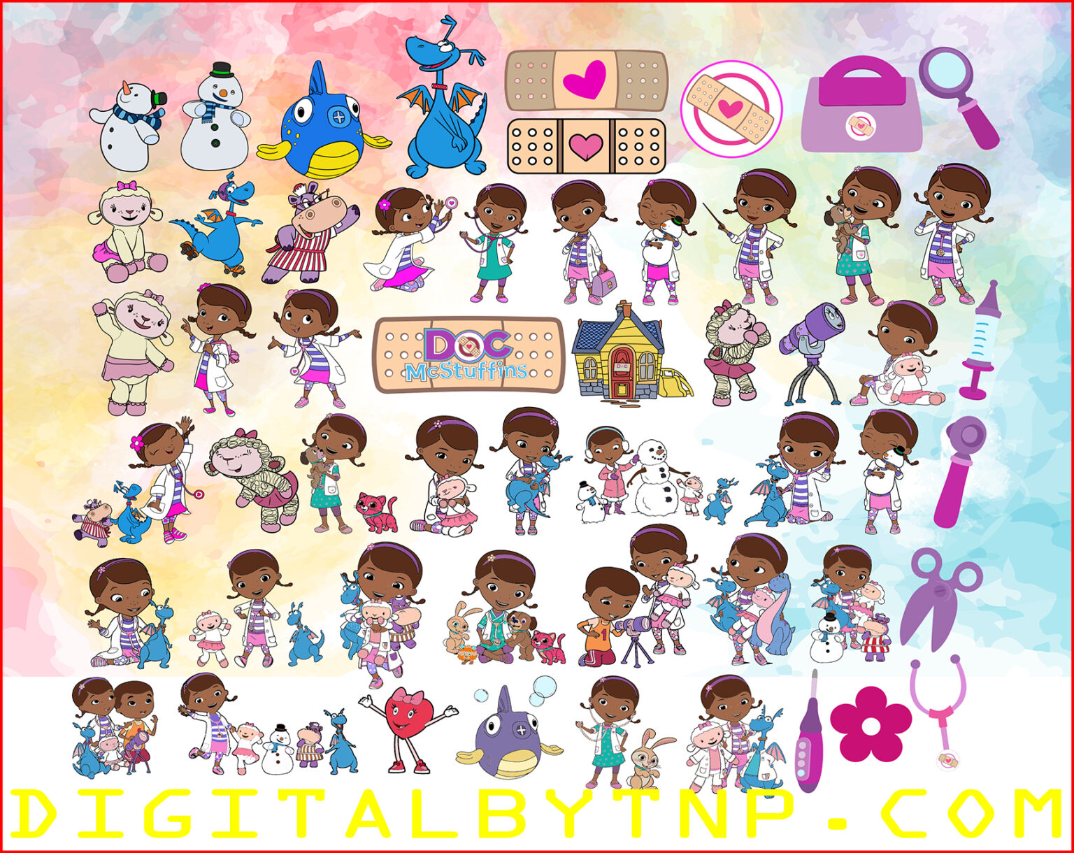 Doc Mcstuffins svg, famous character design SVG PNG AI cutting and