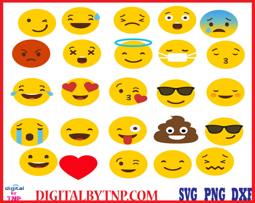 Emoji Faces SVG Files Cricut