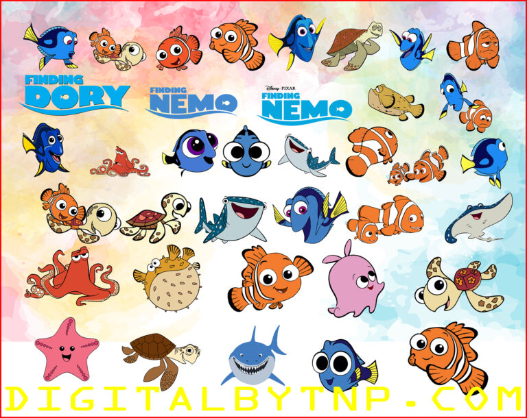 Finding Nemo SVG Bundle, Disney svg, Disney bundle svg, Eps, Dxf, Png ...