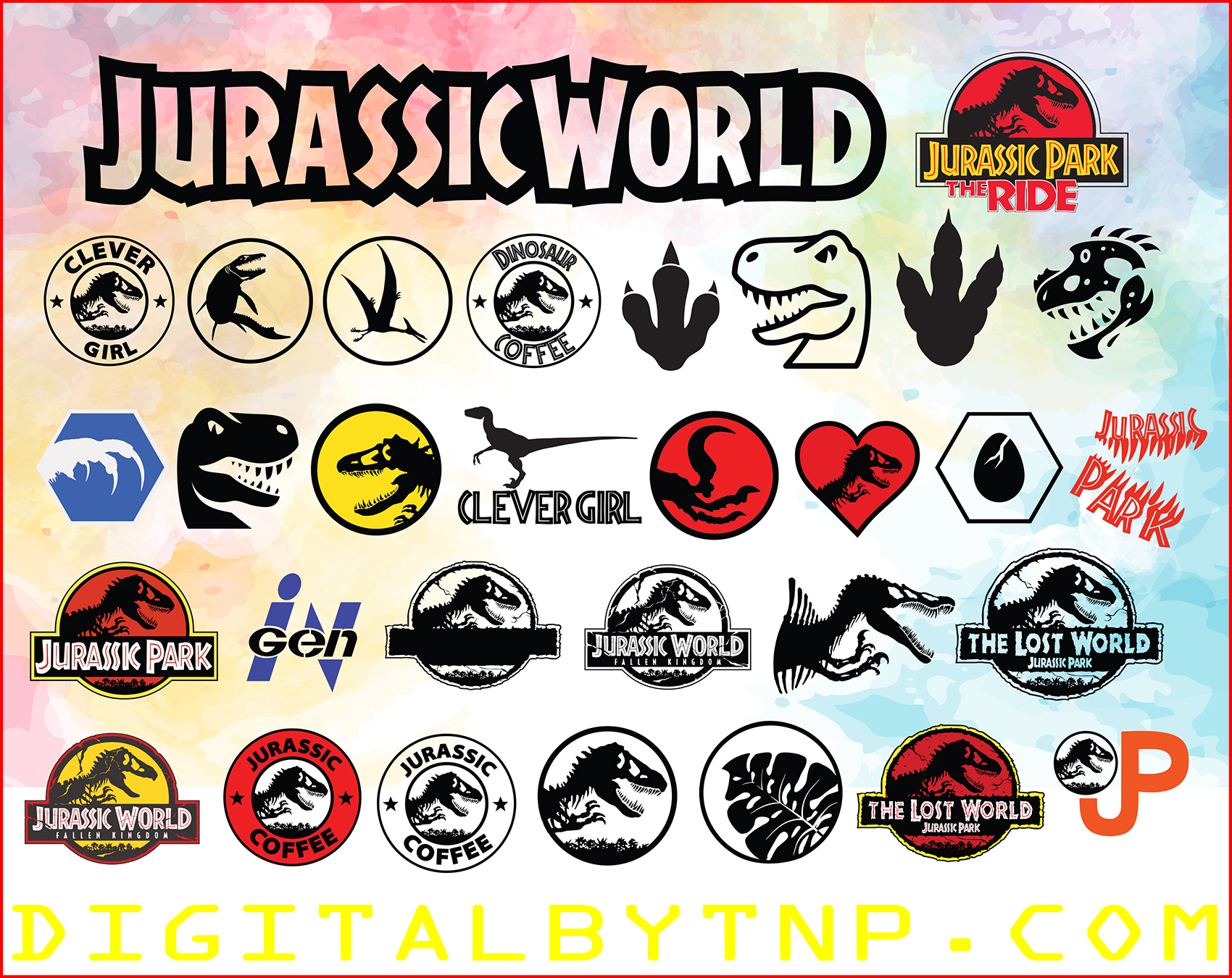 Jurassic Park Bundle Svg Jurassic Park Logo Svg Jurassic World Svg ...