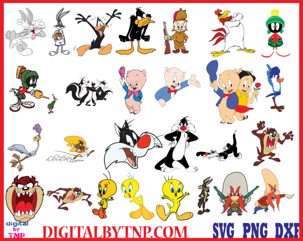 Looney Tunes SVG Bundle, Easy Cut, Layered By Color, Cutting File for ...