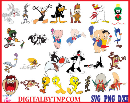 Looney Tunes SVG Bundle, Easy Cut, Layered By Color, Cutting File for ...