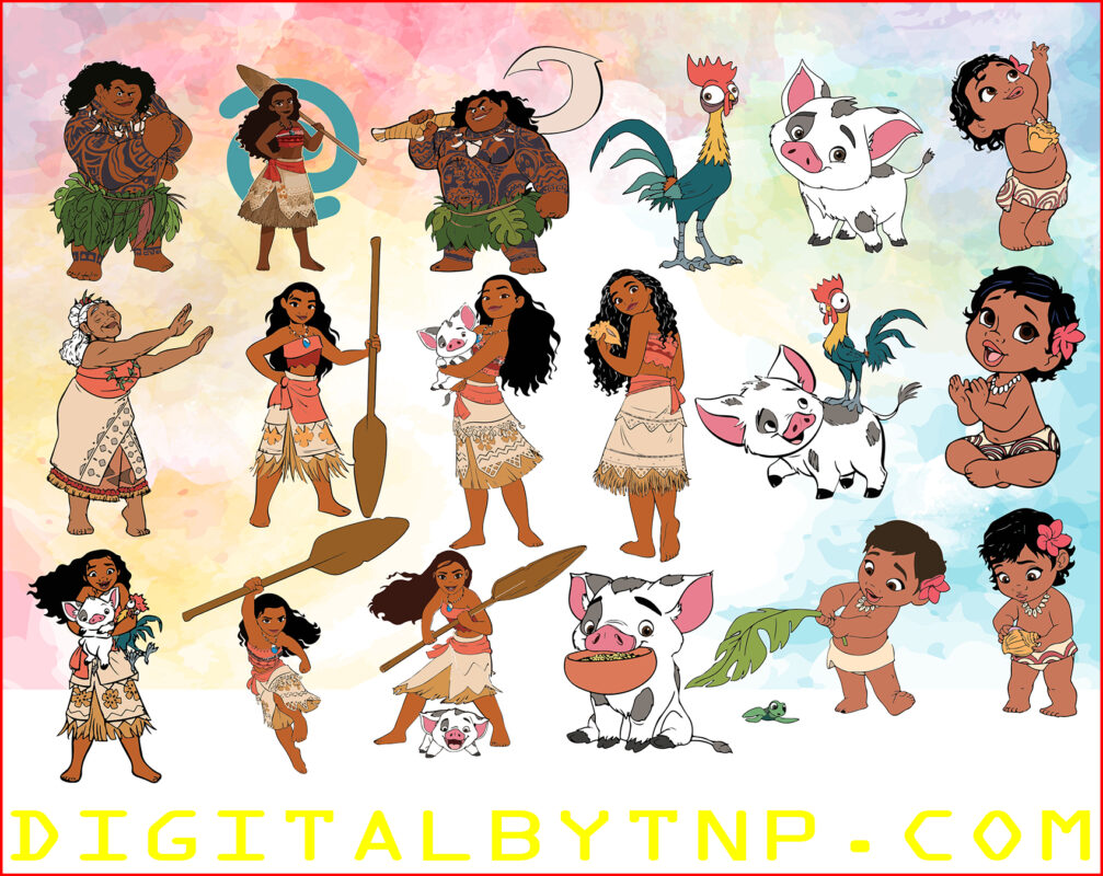 A Moana SVG Bundle, Disney Svg, Disney Bundle Svg, Eps, Dxf, Png Files ...