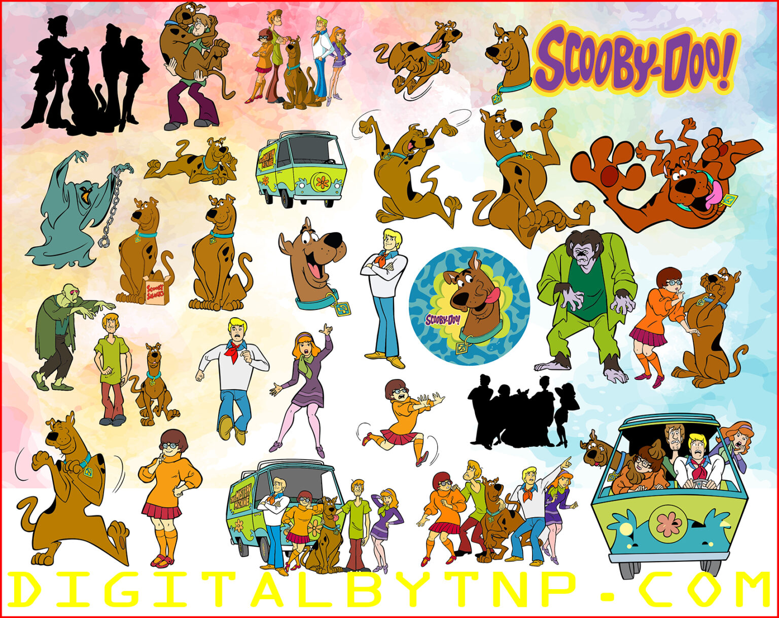 Scooby Doo Bundle, Disney svg, Disney bundle svg, Shaggy, Fred, Daphne ...