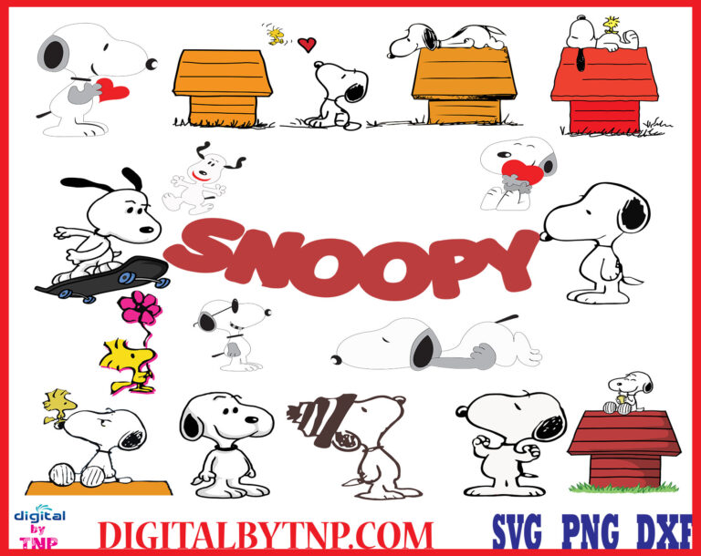 Snoopy bundle, Charlie brown svg, snoopy clipart, cutfiles, dxf, eps ...