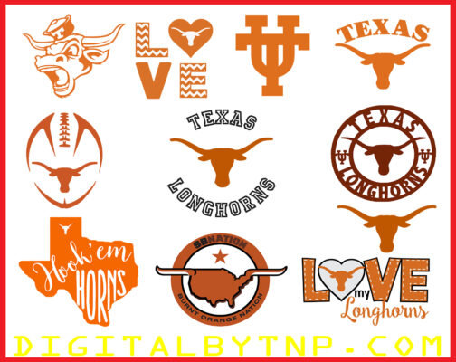 Texas Longhorns Svg, NCAA svg, T-shirt design, Cut files, Print Files ...