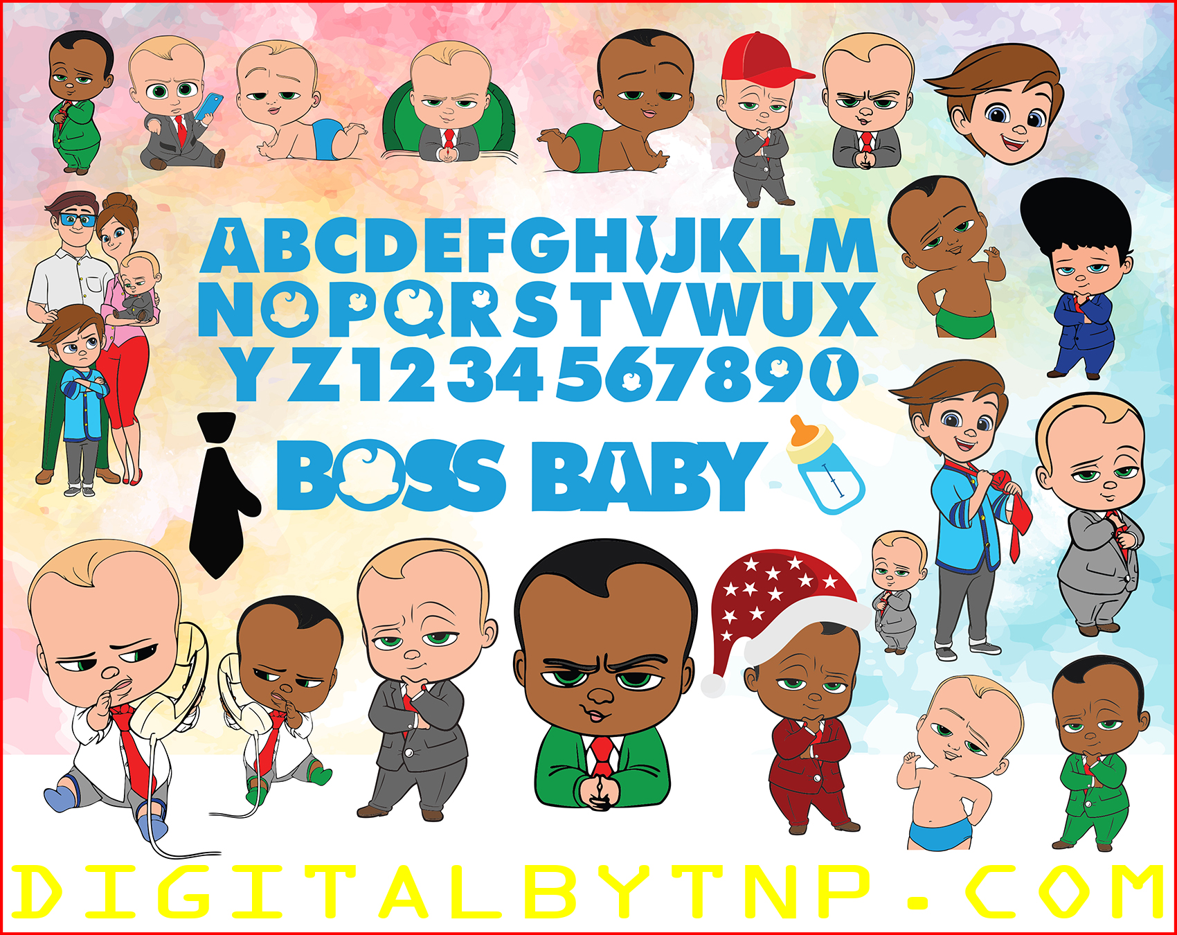 Download Baby Boss font and numbers SVG, Baby Boss Disney bundle SVG, PNG, DXF. Instant digital download ...