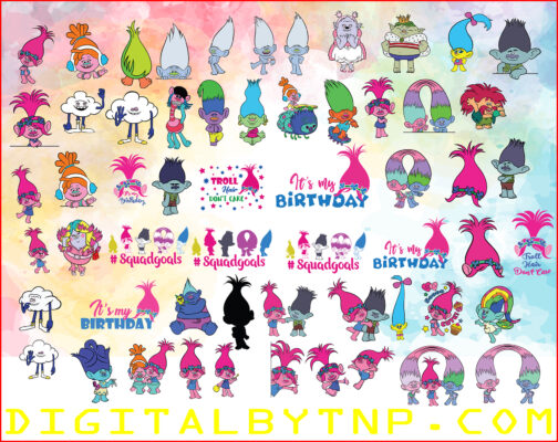 Trolls Bundle LAYERED SVG,Disney svg, Disney bundle svg, Trolls svg ...