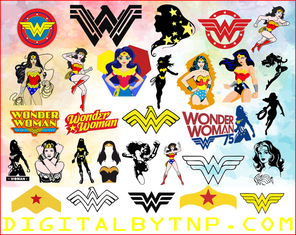 Wonder Woman SVG Bundle, Superhero svg, Wonder Woman Disney bundle SVG ...