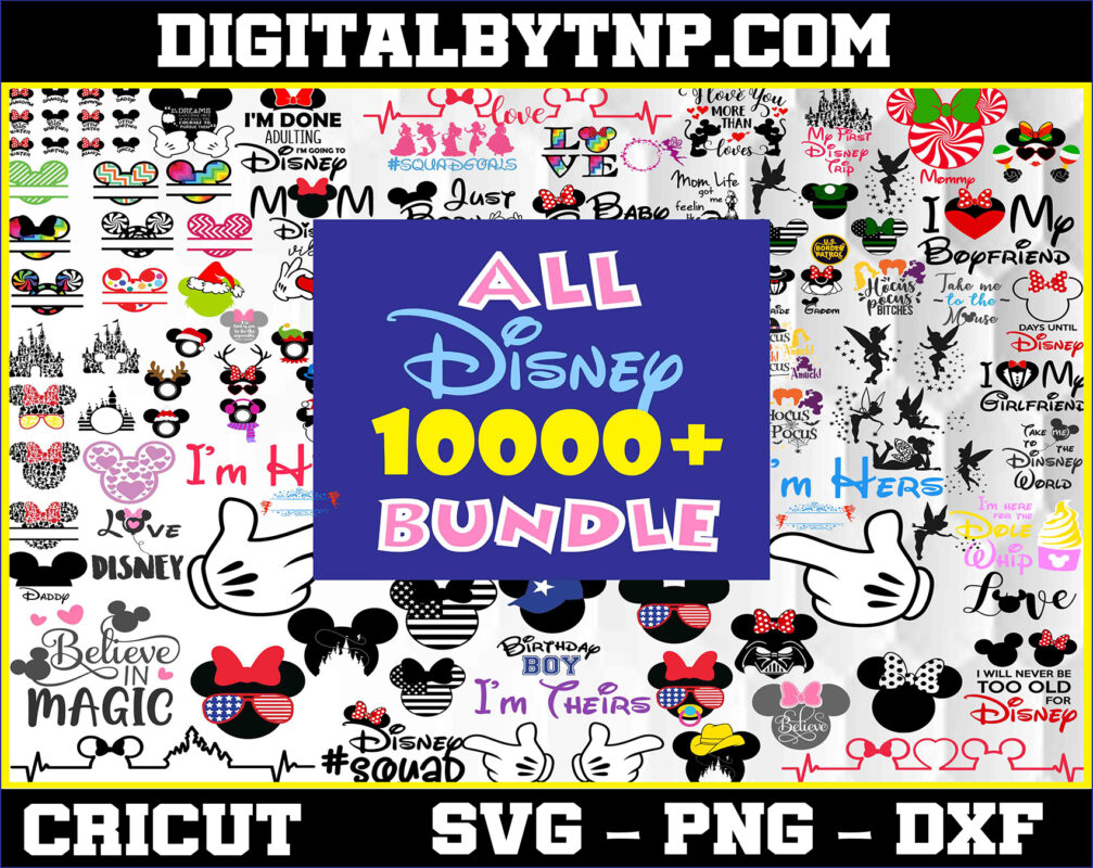 10000+ Disney SVG Mega Bundle Svg png dxf Files – Customer Satisfaction