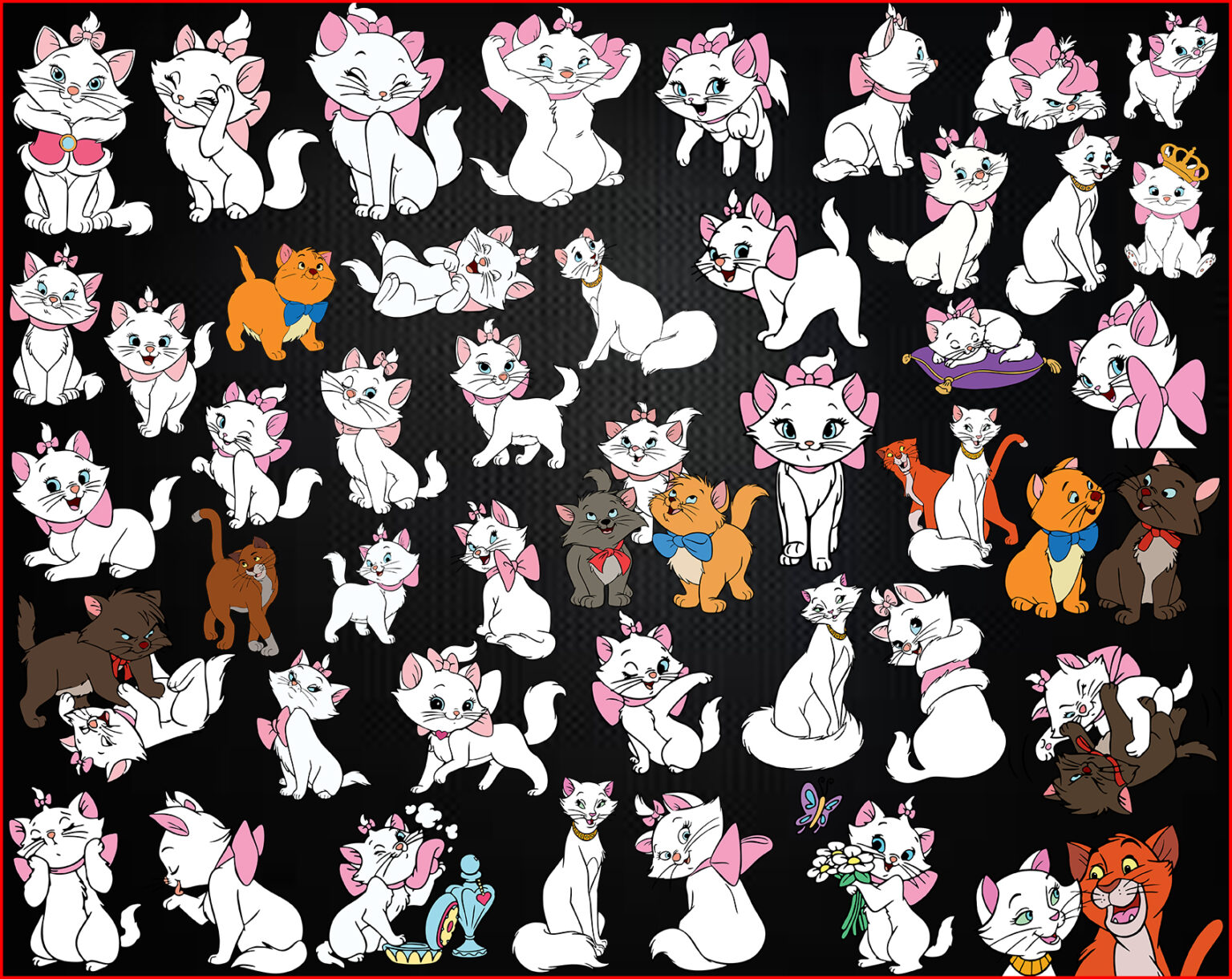 Marie cat svg,Marie cat clipart,Aristocats svg file,Aristocats png