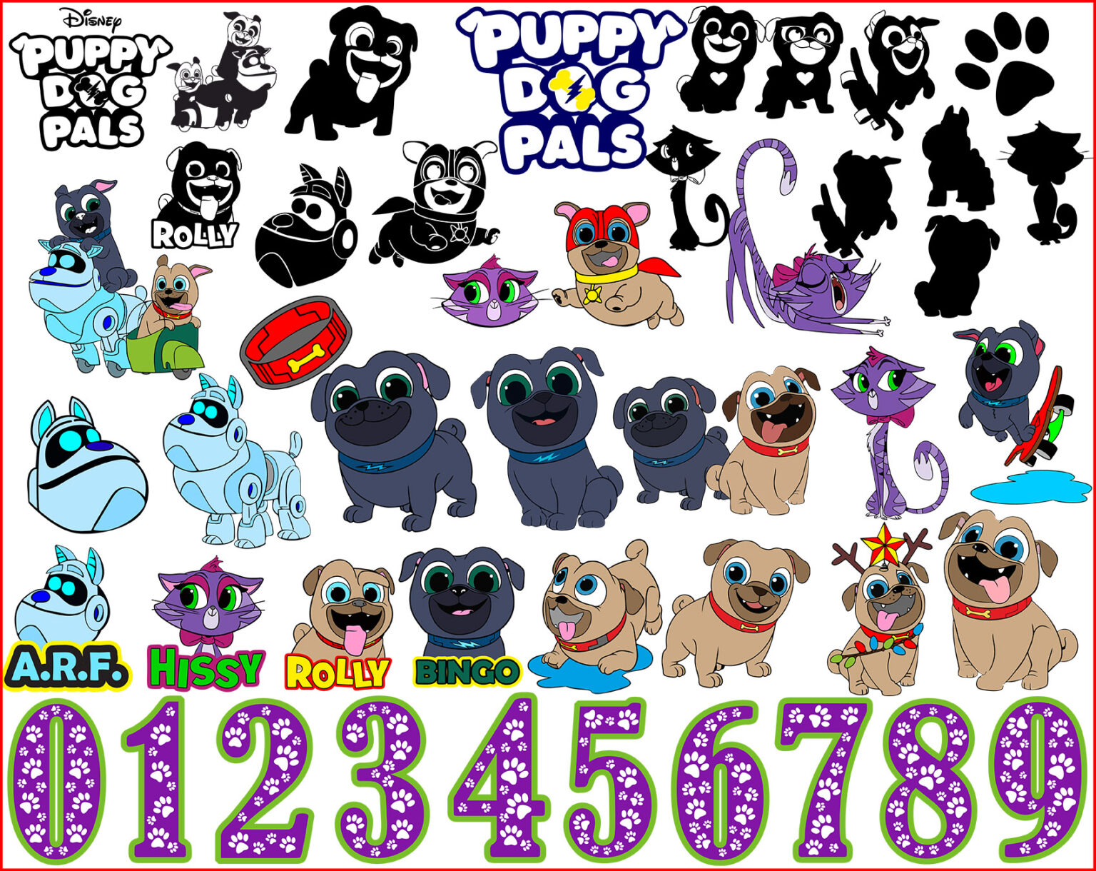 Puppy Dog Pals SVG,Disney svg, Disney bundle svg, puppy dog pals