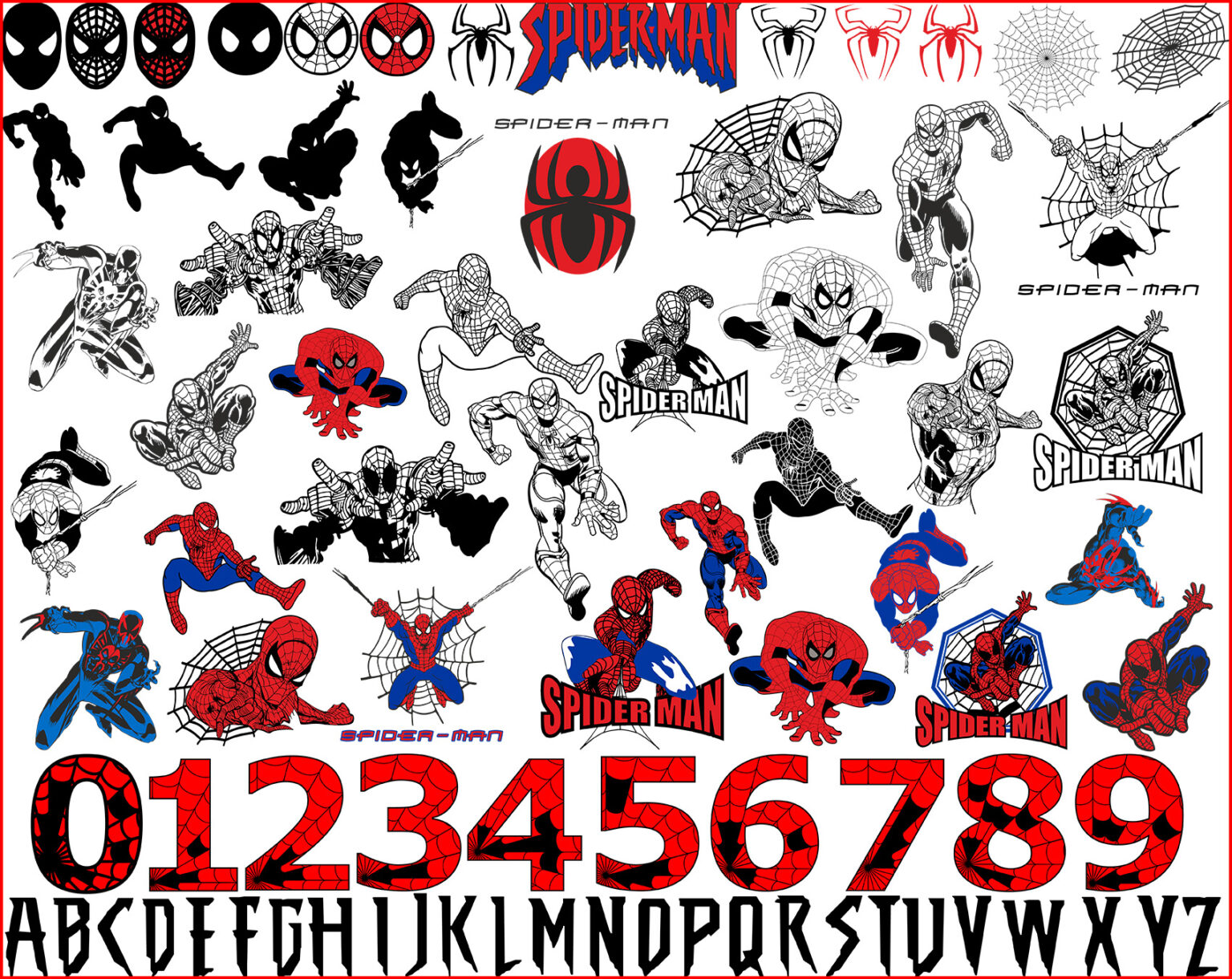 Download Spiderman SVG bundle, Spiderman clipart, cutfiles, dxf, eps, png files, superhero svg, clipart ...