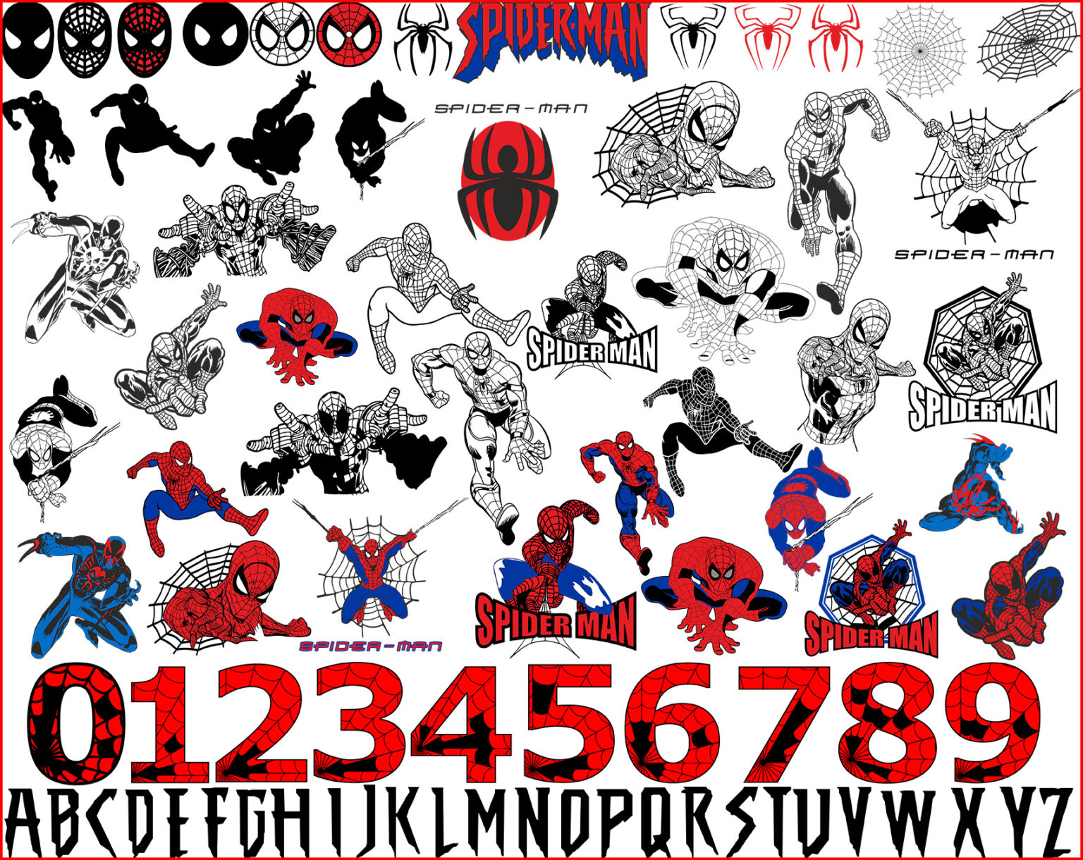 Download Spiderman SVG bundle, Spiderman clipart, cutfiles, dxf ...