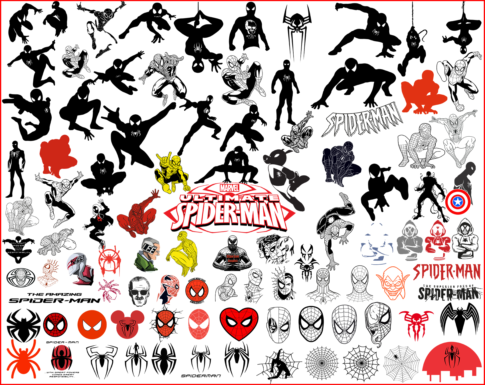 Spiderman Svg Bundle Spiderman Clipart Cutfiles Dxf Eps Png Files Superhero Svg Clipart Cut Files Printable File Layered Svg Customer Satisfaction Is Our Priority