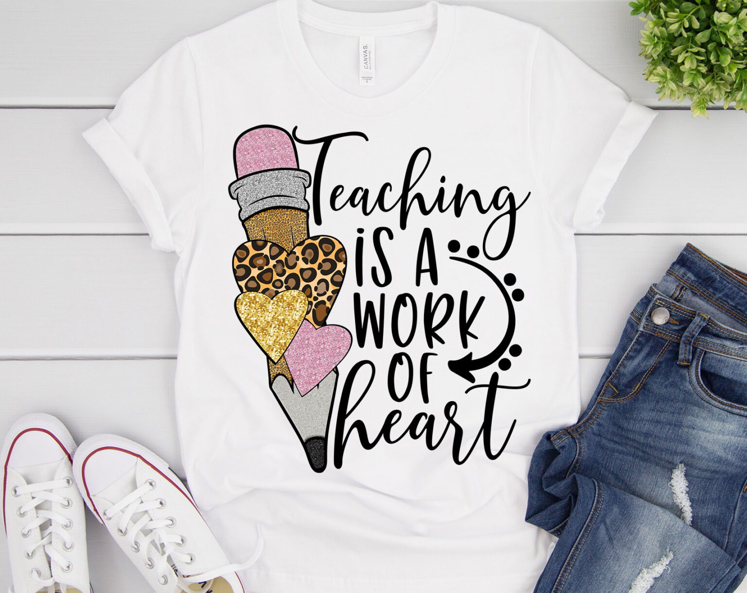 teaching is heart work shirt