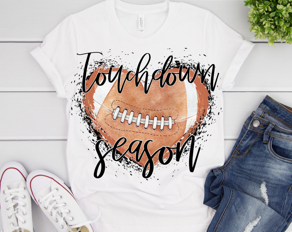 Touchdown season PNG file for sublimation, DTG printing, watercolor PNG ...