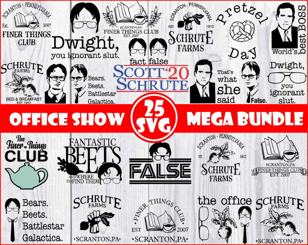 The Office SVG Bundle, The Office Show SVG, The Office Cut File, The