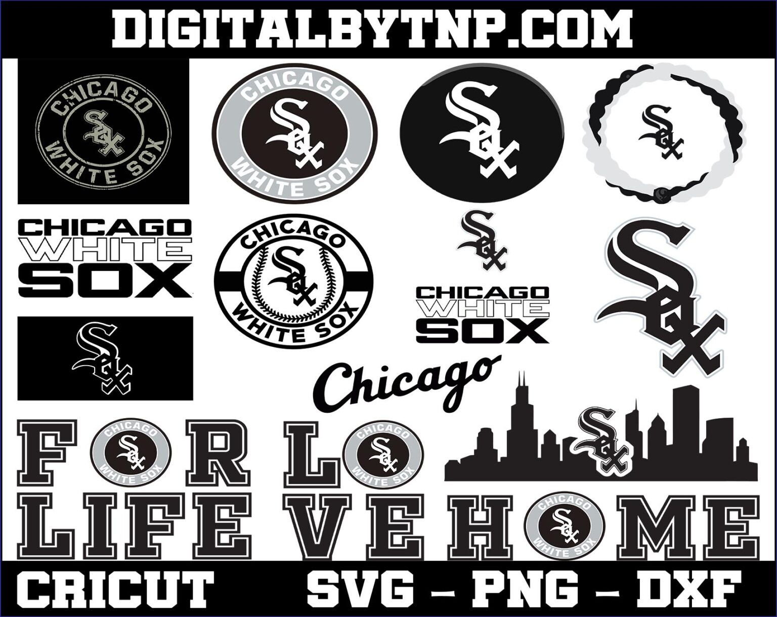Chicago White Sox Svg, MLB svg bundle, Sports Logo Baseball Cricut