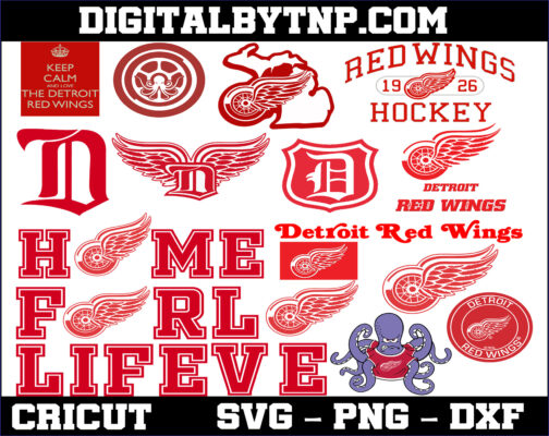Detroit Red Wings Logo Svg, Detroit Red Wings Bundle Svg, Nhl Hockey ...