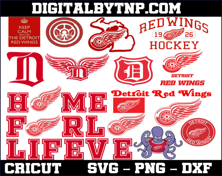 Detroit Red Wings Logo Svg, Detroit Red Wings Bundle Svg, Nhl Hockey ...