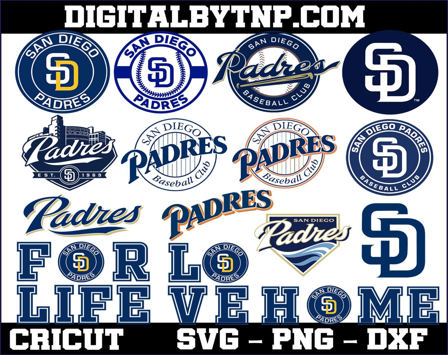 San Diego Padres Svg, MLB svg bundle, Sports Logo Baseball Cricut