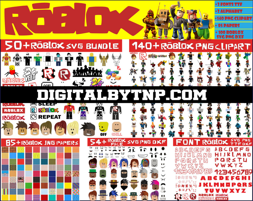 1000+ Roblox SVG Bundle, Roblox Clipart Roblox Paper Roblox PNG Roblox