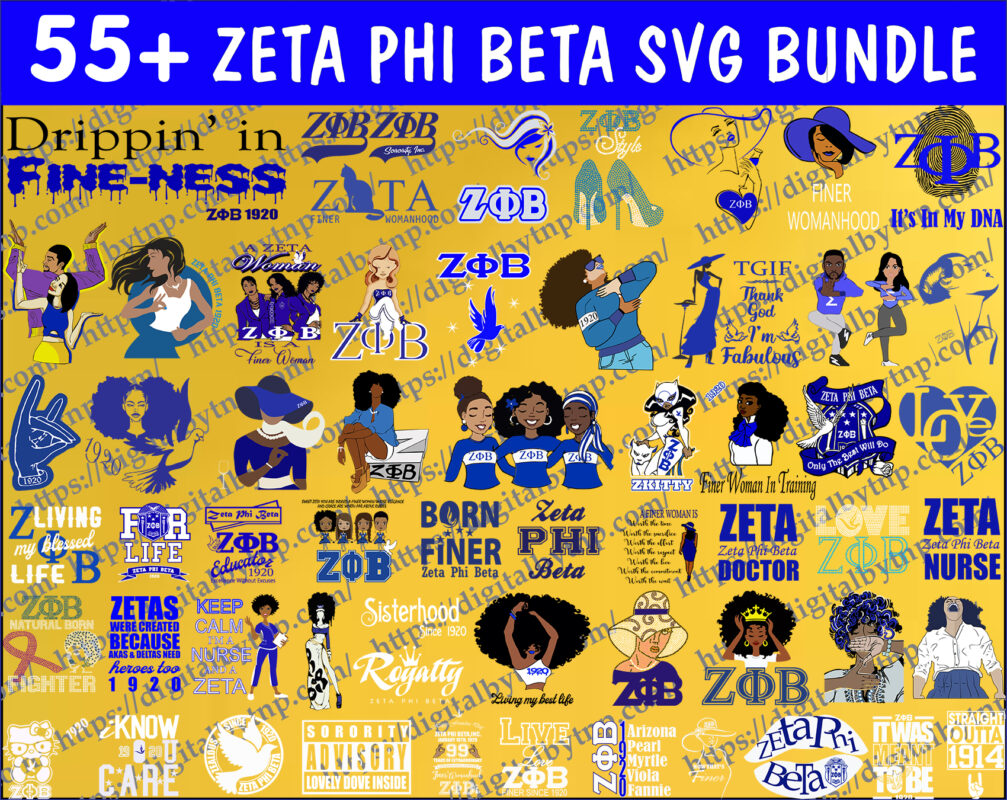 Zeta Phi Beta svg Bundle, Zeta Phi Beta svg,png,dxf, Clipart Digital ...