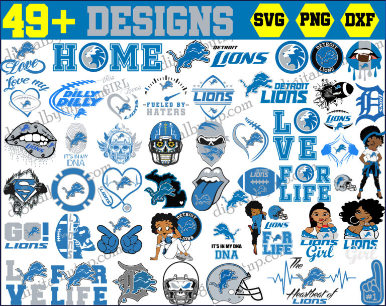 Detroit Lions Svg, Nfl Logo svg bundle, Lions football svg, Lions Svg